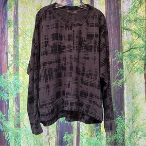 Zella Pullover Sweatshirt Carey Crew in Slate Gray & Black. Long Sleeve Size XXL